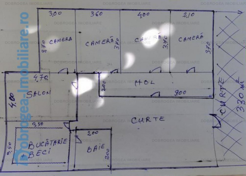 Taberei, casa beton+BCA, 105 mp, teren 400 mp, deschidere 7,5 ml