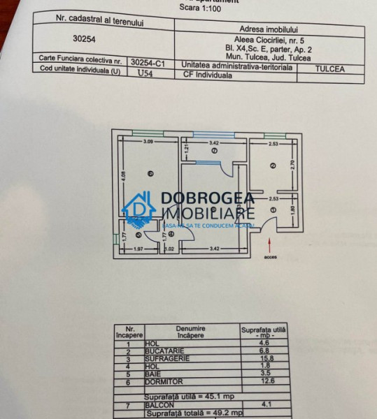 Zona Vest, apartament 2 camere, semidecomandat