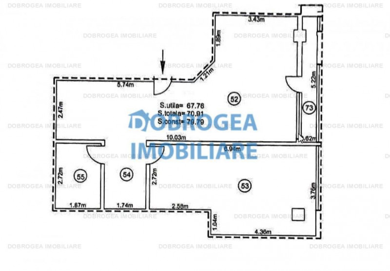 E3 - 2 cam, 71 mp, renovat complet, bloc 2019