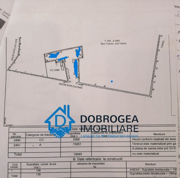 TEREN EXTRAVILAN - ZONA ZAGAN, IN APROPIEREA FOSTULUI ABATOR.