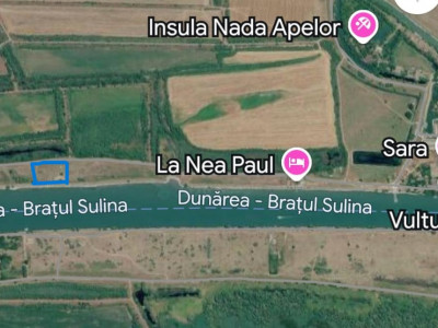 TEREN INTRAVILAN DELTA DUNARII , VULTURU-MALIUC,BRAT SULINA, 1833 MP SI 3500 MP.
