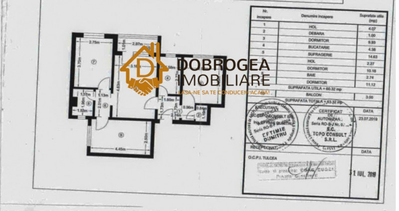 ALUNISULUI-4 CAMERE, 60,32 MP, ETAJ 1, CENTRALA GAZ.