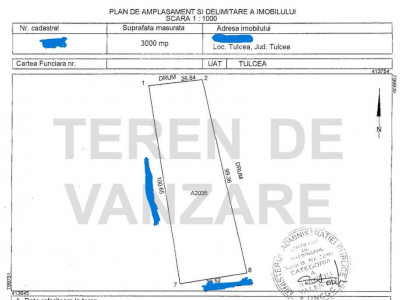 ZONA CAP TULCEA-TEREN INTRAVILAN , 3000 MP