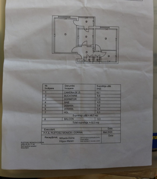 SPITALULUI- 2 CAMERE DECOMANDAT ,SUPRAFATA 54 mp