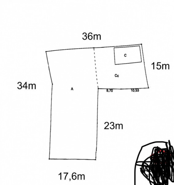 ZONA PACII-  CASA 2 CAMERE ,TEREN 942 MP