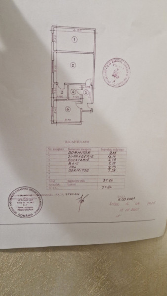 ZONA 23 AUGUST-APARTAMENT 3 CAMERE , SUPRAFATA 37,64 MP