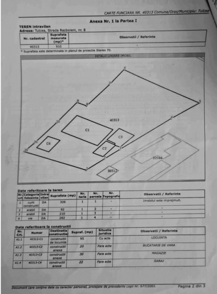 ZONA 23 AUGUST-CASA  4 CAMERE, TEREN 931 MP