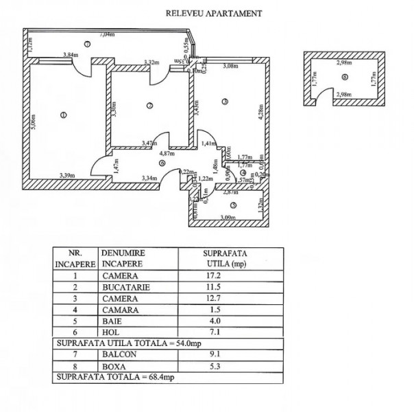 ETAJ 1 - ULTRACENTRAL , 2 CAMERE DECOMANDAT  ,CENTRALA GAZ