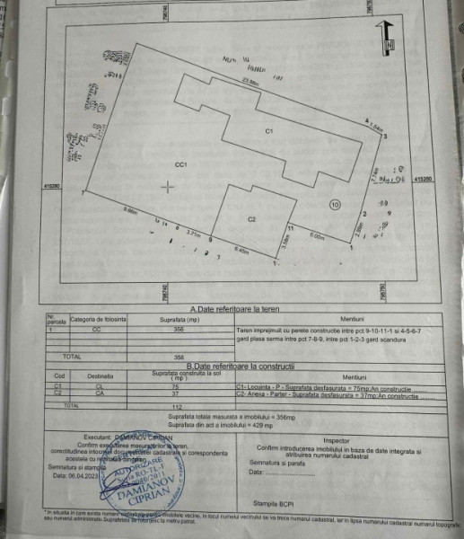 ULTRACENTRAL, zona CEC BANK, Teren 356 mp cu casa demolabila