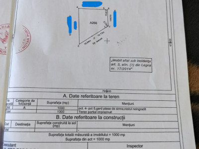 TEREN INTRAVILAN-STR ISACCEI-9 MAI, 1000 MP