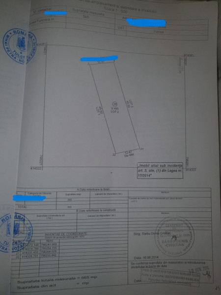 TEREN INTRAVILAN - ZONA GARA DE MARFURI ,TEREN 565 MP