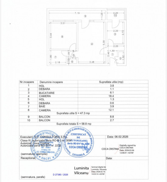 Bulevardul Ferdinand - 2 camere, etaj 2, 2 balcoane