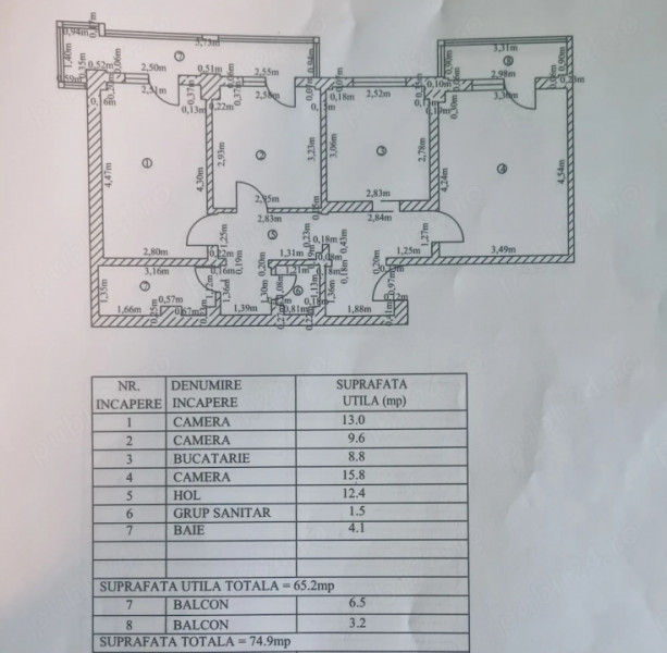 FALEZA- 3 CAMERE DECOMANDAT ,ETAJ 7, CENTRALA GAZ, MOBILAT SI UTILAT