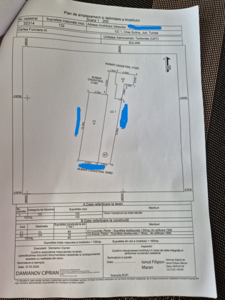 SULINA-CASA 4 CAMERE ,TEREN 132 MP