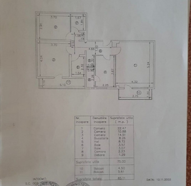 Dallas- 3 camere, decomandat, 85 mp, 2 balcoane, 2 bai
