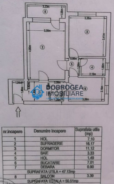 2 camere, 47mp, tamplarie pvc, instalatie sanitara schimbata, Eternitatii