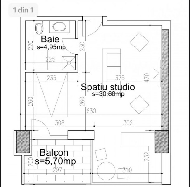 Studio Ultramodern, zona Kaufland, bloc nou, renovat, centrala termica