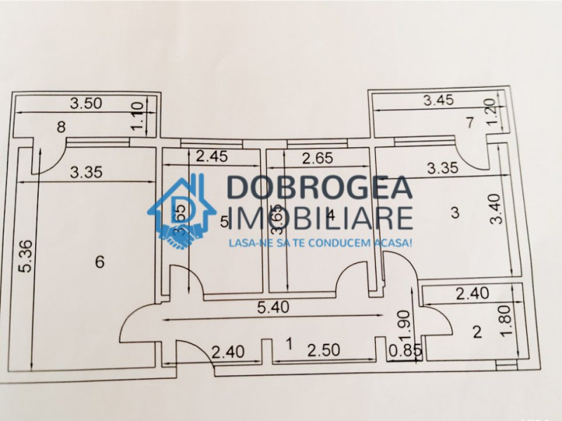 Pacii, 3 camere, decomandat, 2 balcoane